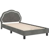  Otroški posteljni okvir z vznožjem Temno siva 80 x 200 cm Žamet, (5000104652) | Shoptok.si