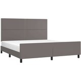  Za krevet s uzglavljem sivi 160x200 cm od umjetne kože | shoptok.hr