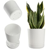 KADAX cvetlični lonec s stojalom za rože, pokrov, okrogla skleda, 17 cm, mat bela, (5000346641) | Shoptok.si