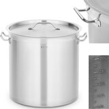 Royal Catering Jeklen lonec z merilnim pokrovom za električni plinski indukcijski kuhalnik, 33 l, (21096141) Cene