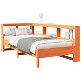  Knjižna postelja brez vzmetnice vošč. rjava 100x200 cm borovina, (21791464) | Shoptok.si