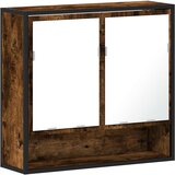  Kupaonski ormarić s ogledalom dimljeni hrast 65x20x60 cm | Eponuda.com