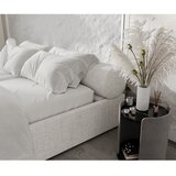 Maison de Rêve Kremno bela oblazinjena zakonska postelja s prostorom za shranjevanje z letvenim dnom 200x200 cm Solvo – | Shoptok.si