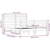  Posteljni okvir iz trdne borovine 140x200 cm bel, (20644205) | Shoptok.si