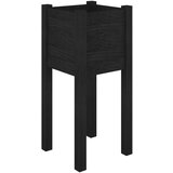 Furnova Vrtno cvetlično korito črno 31x31x70 cm trdna borovina, (21920864) | Shoptok.si