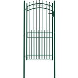  Vrata za ograjo s konicami jeklo 100x200 cm zelena | Shoptok.si