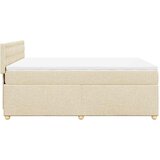  Krevet s oprugama i madracem krem 140 x 190 cm od tkanine | shoptok.hr