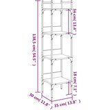 Police za knjige 4 razine crne 35x30x138,5 cm konstruirano drvo | shoptok.hr