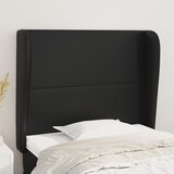  Uzglavlje s ušima crno 93x23x118/128 cm od umjetne kože | Eponuda.ba