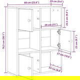 vidaXL Knjižna omara betonsko siva 60x24x76,5 cm inženirski les | Shoptok.si