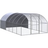 vidaXL Zunanji kokošnjak 3x6x2 m pocinkano jeklo - - Srebrna - 53.55 - 3 x 6 x 2 m - 2025- | Shoptok.si