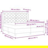Box Spring krevet s madracem - Krem - 200x200 cm Tkanina | shoptok.hr