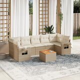  8-dijelni set vrtnih sofa od poliratana s jastucima bež | shoptok.hr