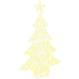  Božićno drvce s 100 LED svjetlima Topla bijela 120 cm Akril | shoptok.hr