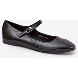 Boto Patent Ballerinas With Strap Black Arrivara | Shoptok.si
