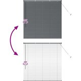 vidaXL Okenska roleta z zavesami Drugo Temno siva 130 x 130 cm Aluminij | Shoptok.si