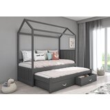 ADRK Djeji krevet kuica JONASZEK s madracima 97 cm - GRAFIT | shoptok.hr