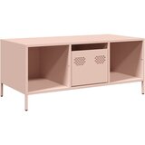 Maison Chic Klubska mizica - kavna mizica - Nizka mizica roza 101,5x50x43,5 cm valjano jeklo, (21752971) Cene