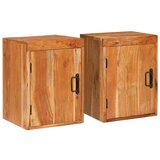 vidaXL Noćni ormarić 2 pcs Smeđa 35 x 33 x 48 cm Masivni drvo akacija Cijene