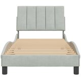  Okvir kreveta bez madraca Hanko svjetlosivi 90x200 cm baršunasti | shoptok.hr