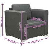  Fotelja od tkanine tamnosiva | shoptok.hr