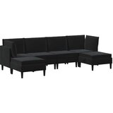  Komplet pohištva za dnevno sobo z blazino 6 pcs Črna Žamet, (5000283112) | Shoptok.si