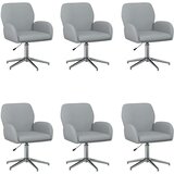 vidaXL Okretne radne stolice 6 kom. 54 x 58 x 90 cm Svjetlosiva - Svjetlosiva 6 | shoptok.hr