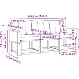  Set vanjskih sofa 3 kom. Prirodna i krem | shoptok.hr