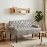 vidaXL Ljubavni kauč s gumbima Svjetlosiva 120 x 65 x 78 cm Cijene