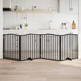 vidaXL Vrata za pse s vratašcima 4 panela sklopiva 320 cm drvo topole | shoptok.hr