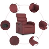  Naslonjač na podizanje od umjetne kože crvena boja vina | shoptok.hr