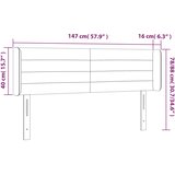  Uzglavlje s ušima krem 147x16x78/88 cm od tkanine | shoptok.hr