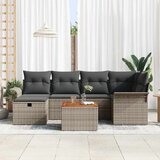  Sjedeća garnitura za vrt 7 kom. Siva Poli ratan 55 x 55 x 37 cm | Shoptok.si
