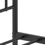 Metalni Kovinski posteljni okvir z vzglavjem črn 193x203 cm | Shoptok.si