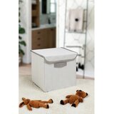 Mioli Decor Siva tekstilna škatla za shranjevanje s pokrovom 30x30x30 cm – | Shoptok.si