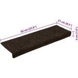  Prostirke za stepenice samoljepljive 30 kom 65x21x4 cm tamnosmeđe pravokutne rubove | shoptok.hr