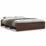 Furnova Posteljni okvir brez vzmetnice rjavi hrast 150x200 cm inž. les, (21935542) | Shoptok.si