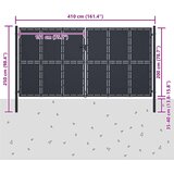  Vrtna vrata Čelik 400x200 cm Antracit | Eponuda.com