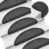  Prostirke za stepenice 15 kom 56x17x3 cm antracit poluokrugle | shoptok.hr