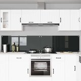 vidaXL Zaščita za kuhinjo 2 pcs Črna 120 x 50 cm kaljeno steklo | Shoptok.si