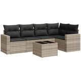  6-dijelni set vrtnih sofa od poliratana s jastucima svjetlosivi | shoptok.hr