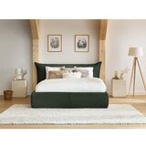 Bobochic Paris Tamno zeleni tapecirani bračni krevet s prostorom za odlaganje s podnicom 180x200 cm Jade – | shoptok.hr