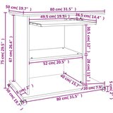 vidaXL Računalniška miza sonoma hrast 80x50x75 cm iverna plošča | Shoptok.si