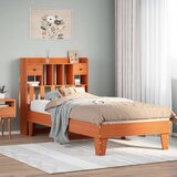 Maison Chic Posteljni okvir - Enojna postelja - Postelja za odrasle brez vzmetnice voščeno rjav 90x200 cm borovina-J8214, (21766356) | Shoptok.si