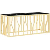  Stolić za kavu zlatni 110x45x45 cm nehrđajući čelik i staklo | Eponuda.com
