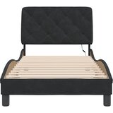  Okvir kreveta s LED-om bez madraca crni 90 x 200 cm baršunasti | Eponuda.com