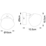Globo 56149S-1 - Zidno svetlo VELORA 1xG9/5W/230V | Eponuda.com