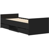 Okvir kreveta s uzglavljem i podnožjem crni 90 x 200 cm | shoptok.hr