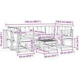  Set vanjskih sofa 7 kom. Prirodna i svijetlo siva | shoptok.hr