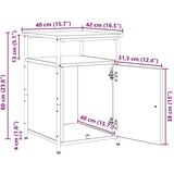  Noćni ormar 2 pcs Crni hrast Konstruirano drvo | shoptok.hr